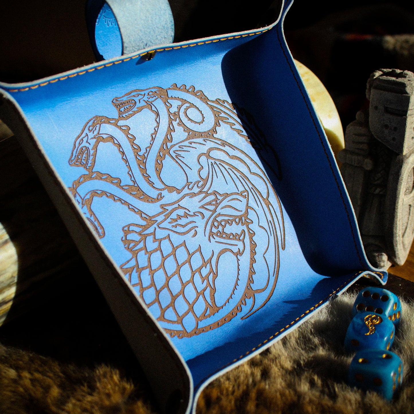Le Hazard - Plateau de Dés - Gravure Stark&Targaryen
